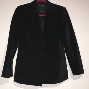 Black velvet blazer-Studio by Liz Claiborne petite